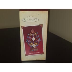Hallmark‎ Keepsake Ornament 2005 Feliz Navidad Colorful Flowers Tree of Life
